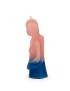 Side profile of the affection candle showcasing the detailed silhouette of the embrace.