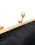 Crochet Luxurious Black Adjustable Bag