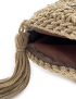 Handmade Crochet Beige Clutch