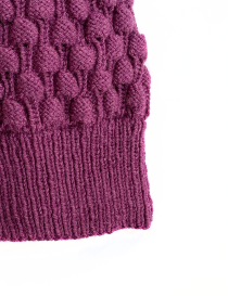 Purple Knitted Set | Hat & Infinity Scarf with Textured Pineapple Stitch