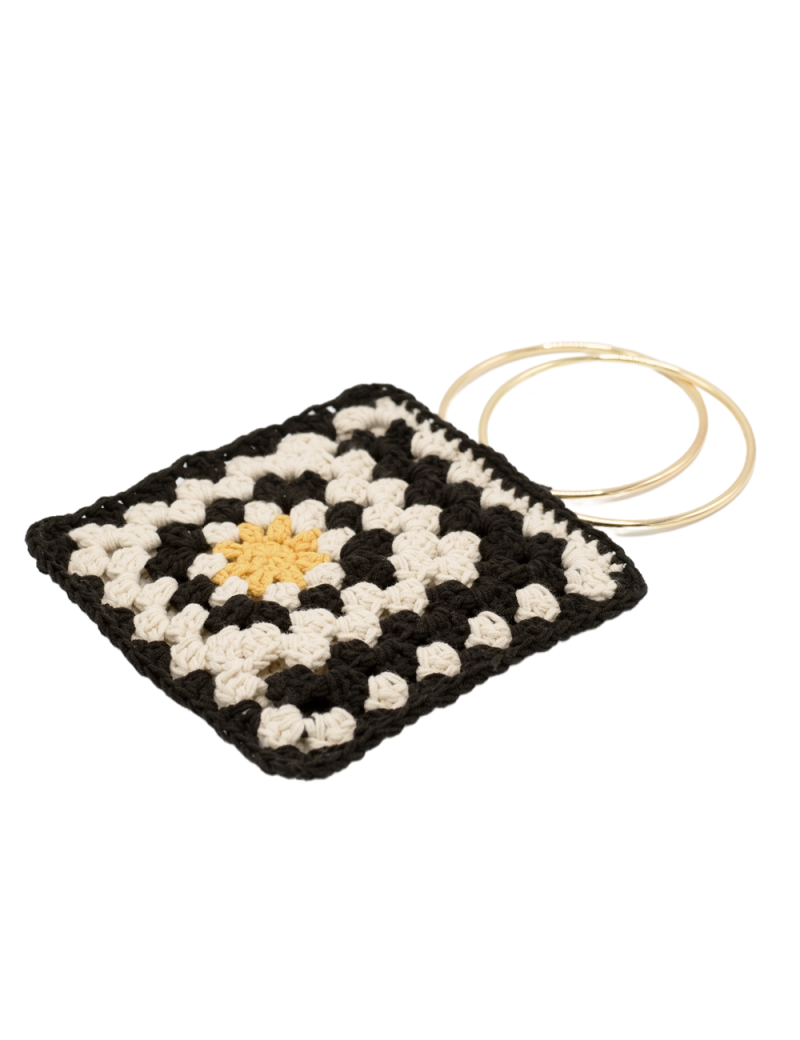 Granny Square Crochet Hand Bag