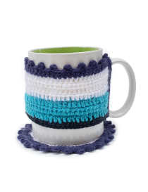 Set: cup coaster, cup cover, and towel hanger