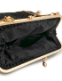 Crochet Luxurious Black Adjustable Bag