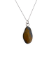 Handmade Silver Gemstone Necklace - Pietersite or Tiger's Eye