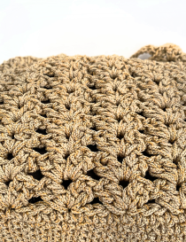 lose-up of textured crochet stitching and unique pattern.