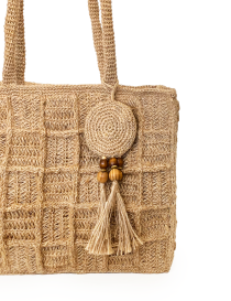 Hand-Crocheted Jute Tote Bag - 40x40cm | Eco-Friendly Shoulder Bag