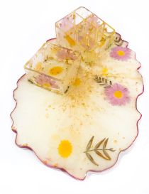 Epoxy Office Stationery Flowers Set