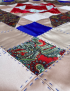 Handmade Syrian Geometric Wall Hanging | Oriental Heritage Tapestry | Linen Backing