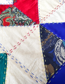 Handmade Geometric Embroidered Bedspread | Syrian Heritage Linen | Project Nahlat Souriya