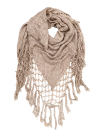 Beige Knitted Shawl