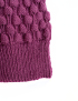Purple Knitted Set | Hat & Infinity Scarf with Textured Pineapple Stitch