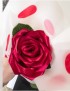 Handcrafted Red Satin Ribbon Rose - Everlasting Gift