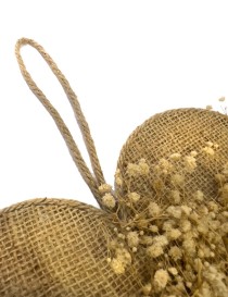 Burlap Heart Decor, Dried Flower Art, Rustic Wall Hanging, Boho Nursery Decor, Handmade Heart Gift.