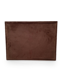 Underside of the tray showing a soft, dark brown protective fabric lining.
