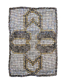 Small Sangan Ceylon beaded accent mat for side tables.