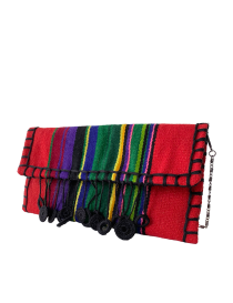 Sahra Nights Handmade Wool Crossbody Bag | Multicolor Striped Clutch