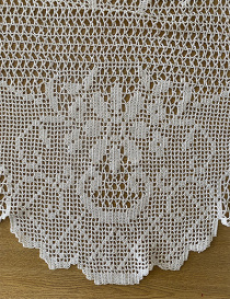 Detailed floral motif of vintage cotton crochet lace