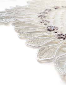 Handcrafted DMC Thread Lace Table Runner - 100x48cm