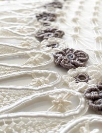 Handcrafted DMC Thread Lace Table Runner - 100x48cm
