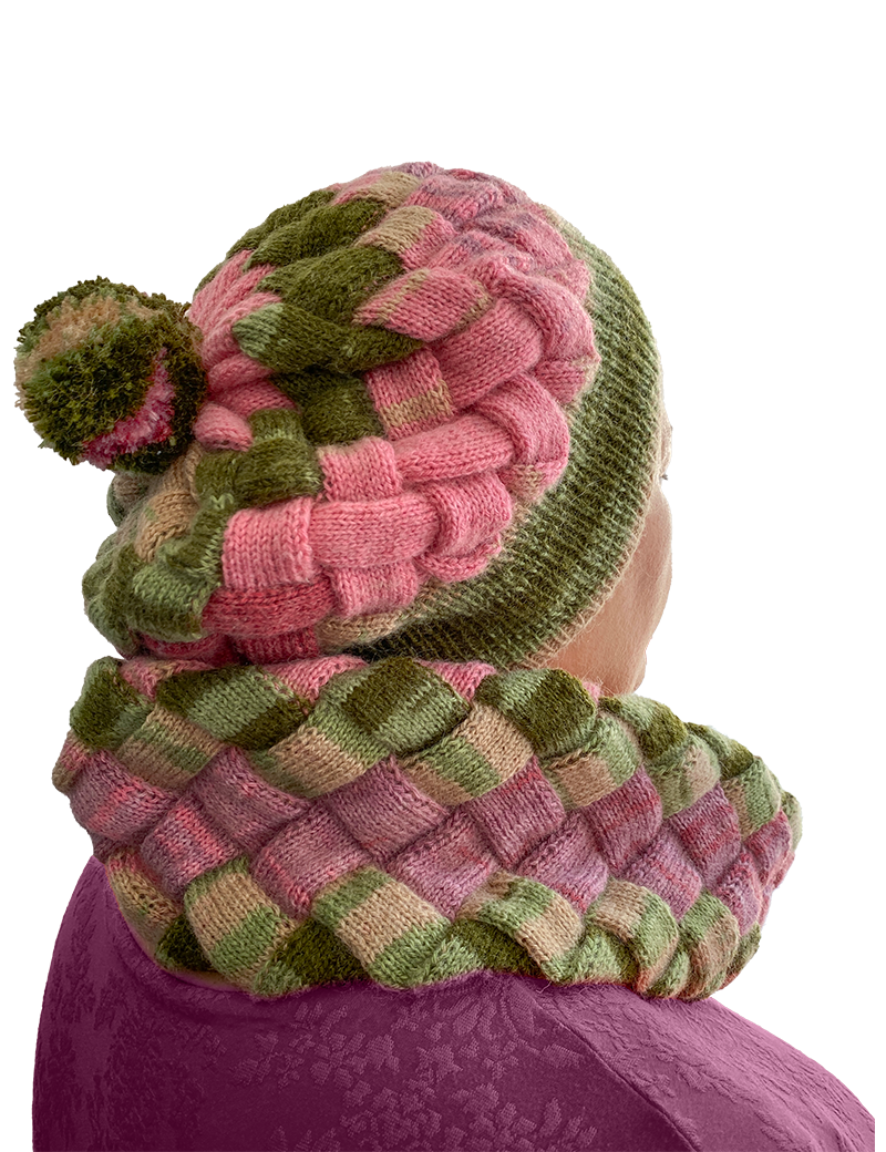 Soft Mohair Wool Set | Multi-Color Hat & Infinity Scarf – Ultra Soft
