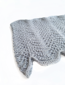 Heather Grey Openwork Infinity Scarf with Metallic Sparkle