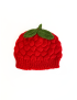 Baby Strawberry Wool Beanie (6-18 Months) – Cute Red Fruit Hat
