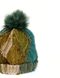 Thick Leaf Stitch Crochet Beanie – Available in Olive & Autumn Shades