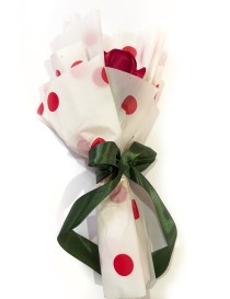 Handcrafted Red Satin Ribbon Rose - Everlasting Gift